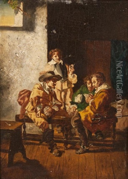 Cavaliers Oil Painting - Jean Charles Meissonier