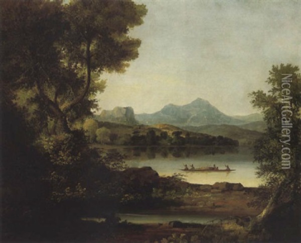 Scene On The Columbia River Oil Painting - John Mix Stanley