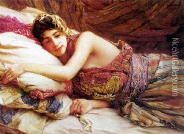 La Sieste Oil Painting - Louis Auguste Girardot