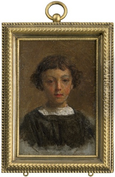 Brustbildnis Eines Jungen Madchens Oil Painting - Ernest Meissonier