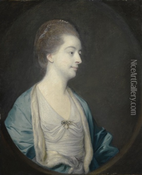 Portrait Of Susannah Vansittart, Half Length Oil Painting - Joshua Reynolds