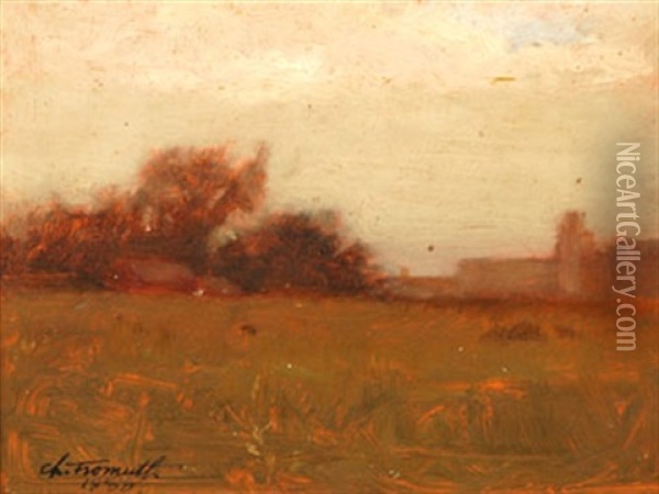 Petit Paysage Americain, Dawn Clouds Oil Painting - Charles Henry Fromuth