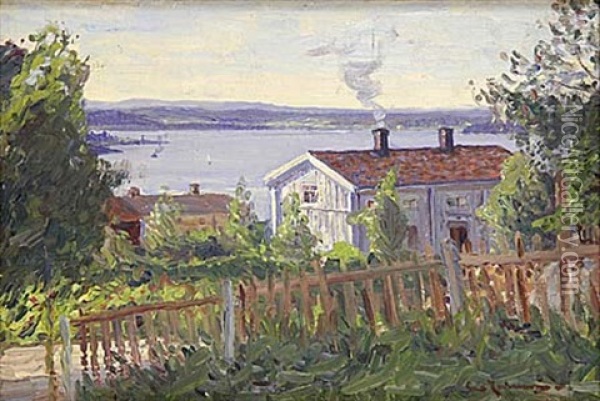 Sommar Oil Painting - Carl (August) Johansson