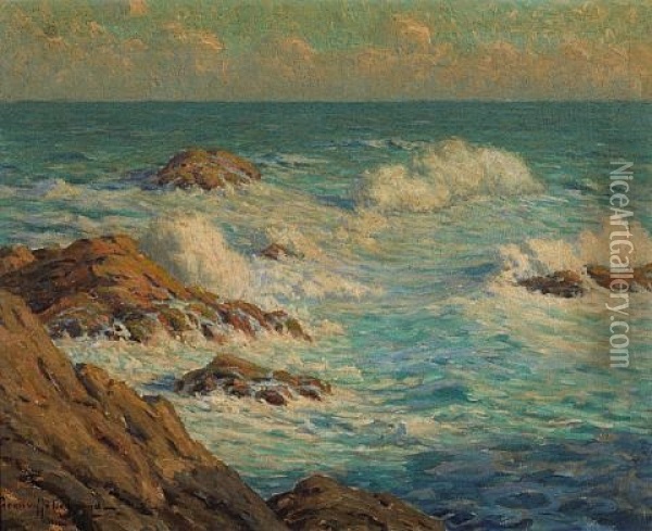 Coastal Scene Oil Painting - Granville S. Redmond