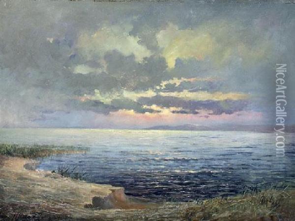 Balaton Oil Painting - Jeno Meszaros