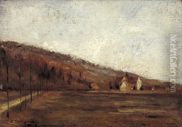 Bords De La Marne En Hiver Oil Painting - Camille Pissarro