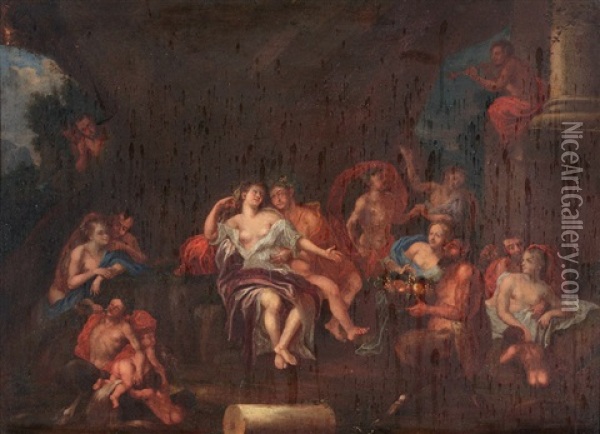 Bacchus Et Ariane Dans L'ile De Naxos Oil Painting - Antoine Coypel