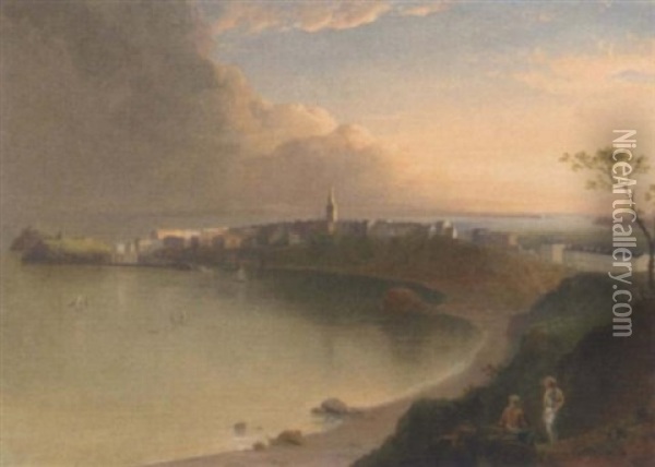 View Of Tenby Oil Painting - Edmund Gill