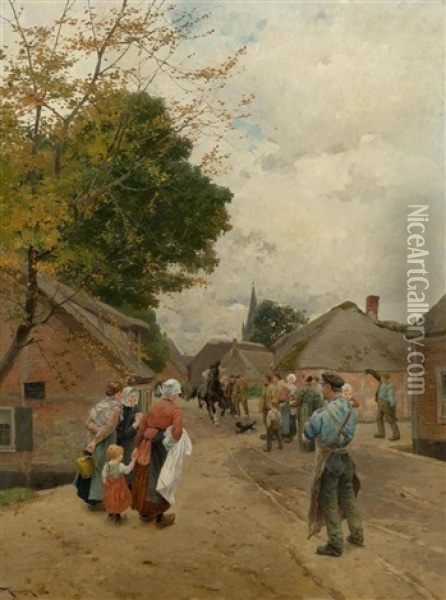 Der Feuerreiter Oil Painting - Friedrich Kallmorgen