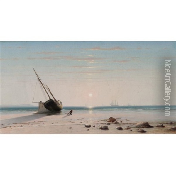 Sunrise On The Coast Oil Painting - George Washington Curtis