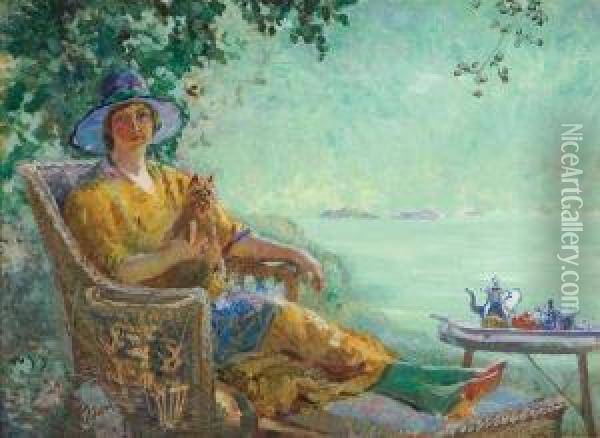 Afternoon Tea Oil Painting - Thomas Gilbert White