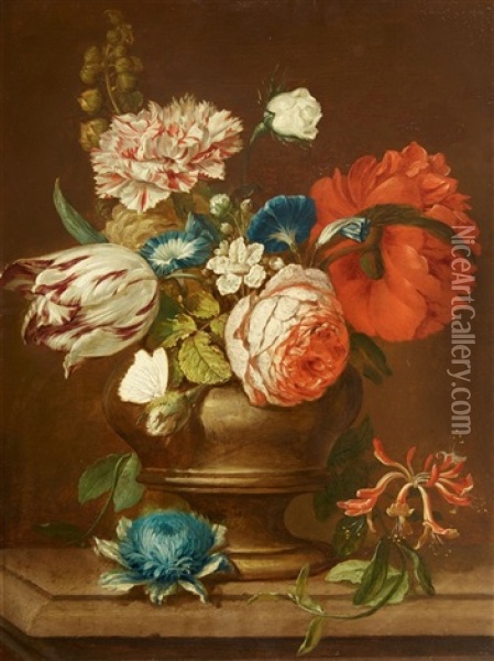 Floral Still Life Oil Painting - Cornelis Verelst