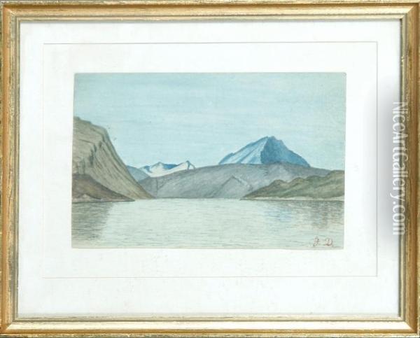 Two Greenlandic Sceneries Oil Painting - Jacob Danielsen