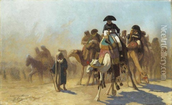 L'expedition D'egypte (study) Oil Painting - Jean-Leon Gerome