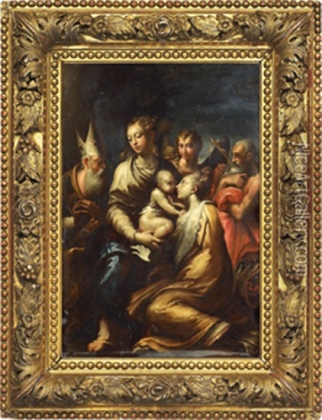 Madonnan Med Barnet Och Helgon Oil Painting -  Parmigianino