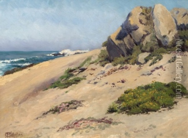 California Coastal Oil Painting - Josephine M. Culbertson