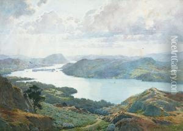 Lake Windermere, Cumbria Oil Painting - Alfred Heaton Cooper