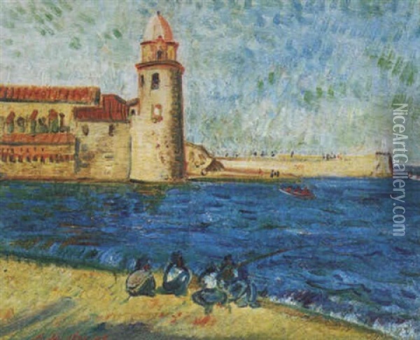 Le Port De Colioure Oil Painting - Abraham Mintchine