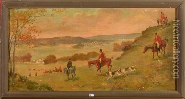 Scene De Chasse A Courre Oil Painting - Edouard Guy Comte du Passage