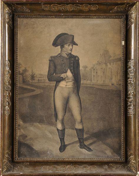 Bonaparte, Premier Consul, A Malmaison Oil Painting - Jean Baptiste Isabey