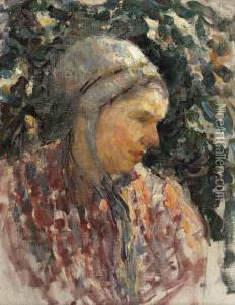 A Woman From Campine, Belgium Oil Painting - Joseph Morris Raphael