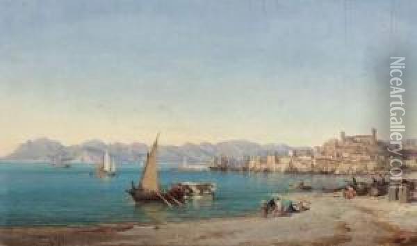 La Baie De Cannes Oil Painting - Vincent Courdouan