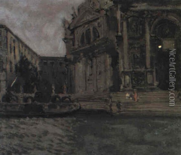 The Steps Of Santa Maria Della Salute Oil Painting - Walter Sickert