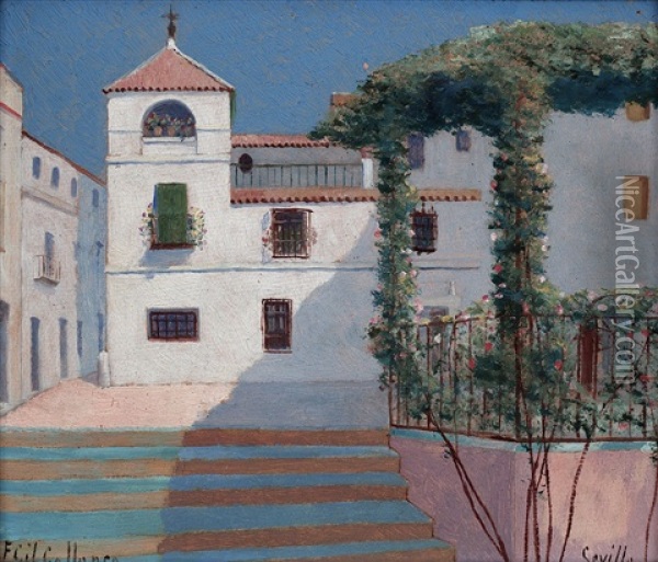 Plaza De Alfaro Oil Painting - Felipe Gil Gallango