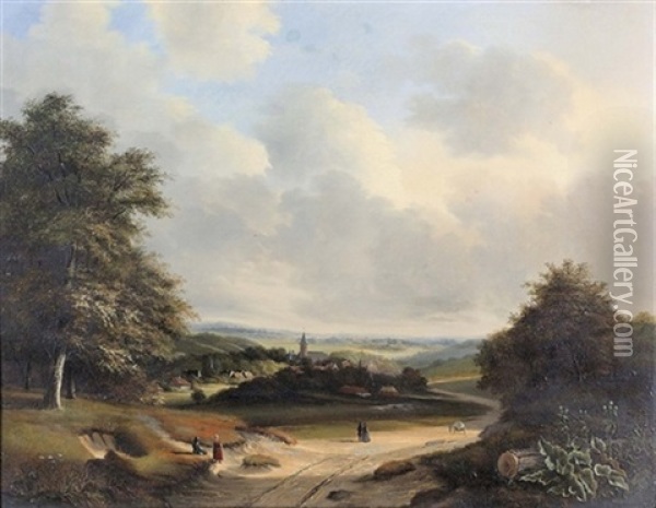 Sommerliche Landschaft Oil Painting - Cornelis Marinus Willem Mongers