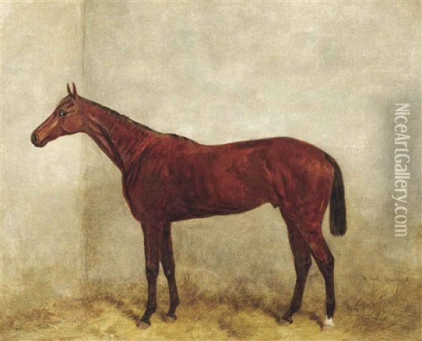 Jongleur In A Stable, Newmarket Oil Painting - Harry Hall