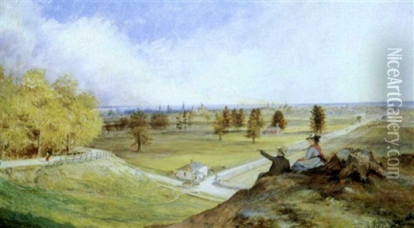 Toronto From Bathurst Street Hill Oil Painting - Arthur W. Cox