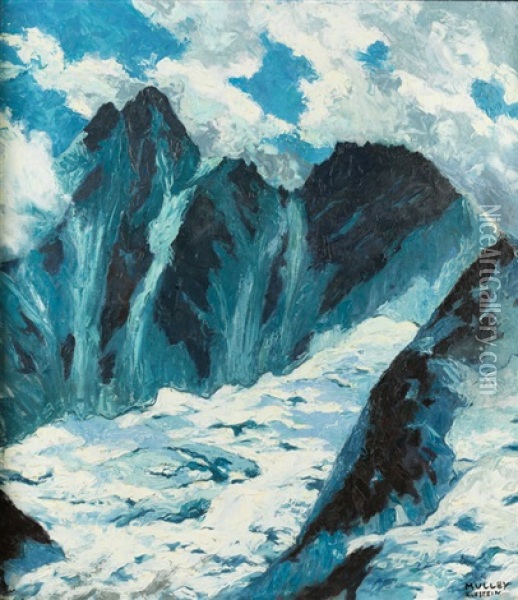 Gebirge Bei Kufstein Oil Painting - Oskar Mulley