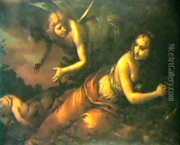 Agar E L'angelo Oil Painting - Giovanni Stefano Danedi