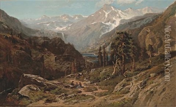 High Sierra Canyon Oil Painting - William Keith