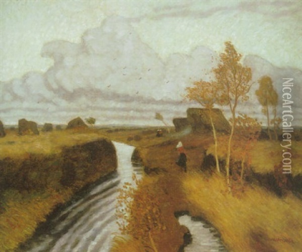 Sturm Im Moor Oil Painting - Otto Modersohn