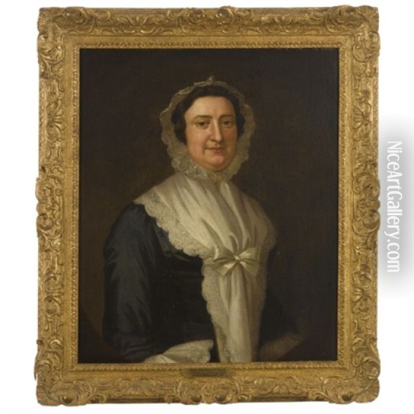 Mrs. Pontius Stelle Oil Painting - John Wollaston
