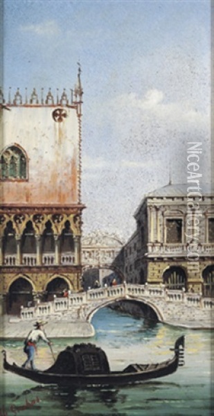 Motiv Aus Venedig Oil Painting - Marco Grubas