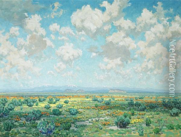 High Desert In Bloom Oil Painting - Granville Redmond