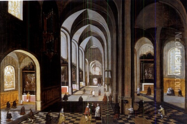 Interieur Einer Kirche Oil Painting - Peeter Neeffs the Younger