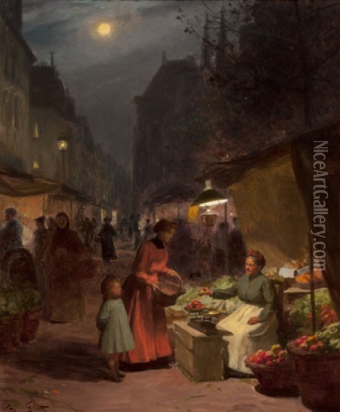 The Fruit Seller Oil Painting - Victor Gabriel Gilbert