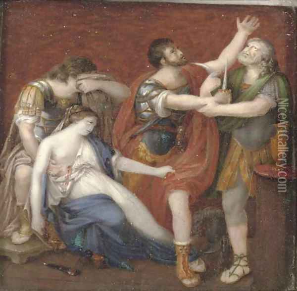 The Rape of Lucretia Oil Painting - Jacques Louis David