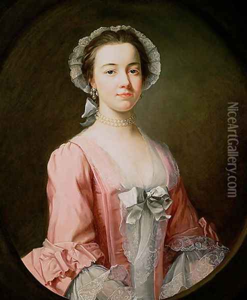 Portrait of a Lady, said to be Mrs Ann Bowney Oil Painting - Rev. James Wills