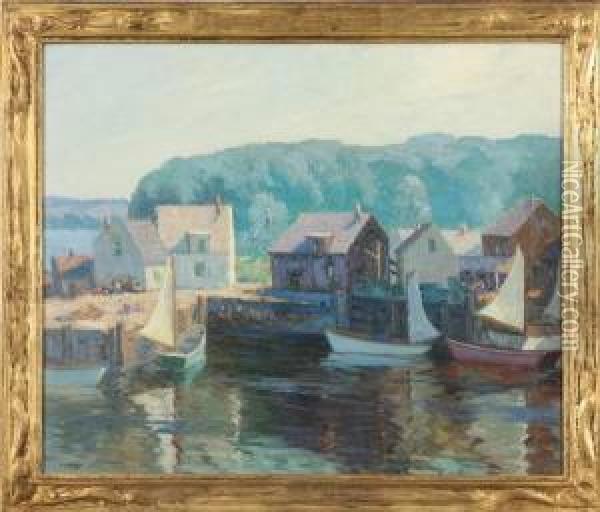 Cape Cod Scene Oil Painting - George J. Stengel