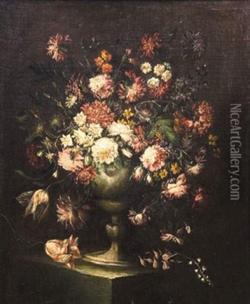 Bouquet De Fleurs Oil Painting -  Pseudo Guardi