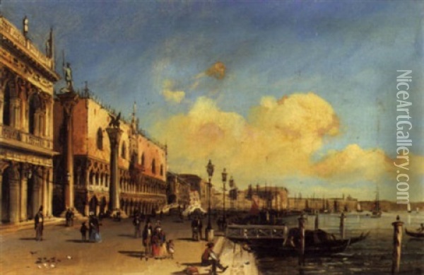 The Doges Palace, Venice Oil Painting - Carlo Grubacs