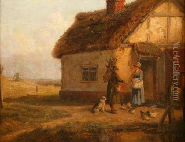 The Brushwood Seller Oil Painting - Thomas Smythe