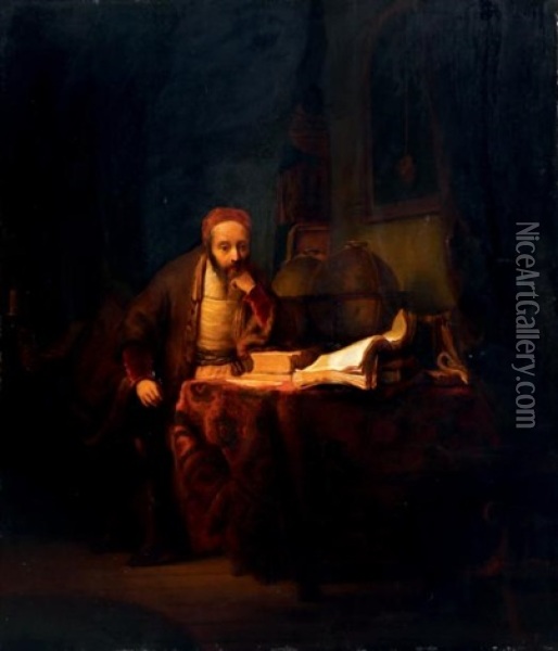 Le Geographe Dans Son Etude Oil Painting -  Rembrandt van Rijn