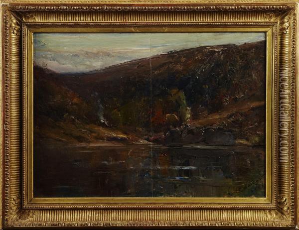 A Laroche Du Berger Pres Villeret Loire Oil Painting - Emile Noirot