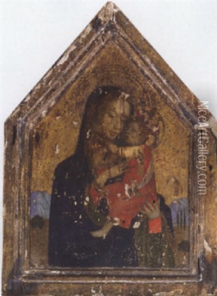 The Madonna And Child In A Landscape Oil Painting - Fra Angelico