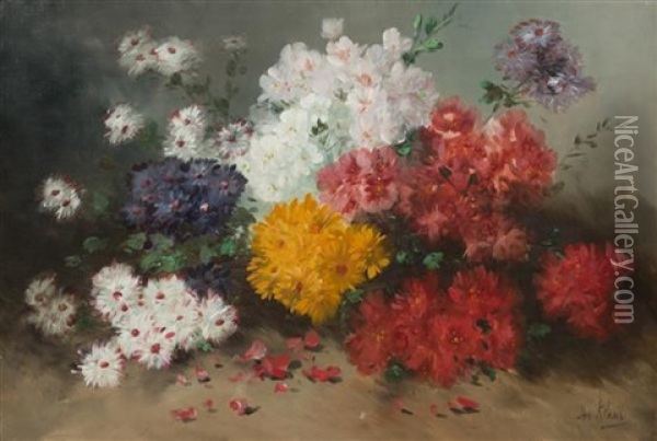 Floral Still Life Oil Painting - Henry Schouten
